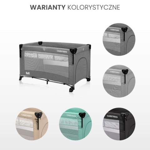 CARETERO ŁÓŻECZKO TURYSTYCZNE ESTI Z OPUSZCZANYM BOKIEM GRAPHITE