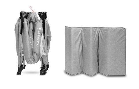 CARETERO ŁÓŻECZKO TURYSTYCZNE ESTI Z OPUSZCZANYM BOKIEM GREY