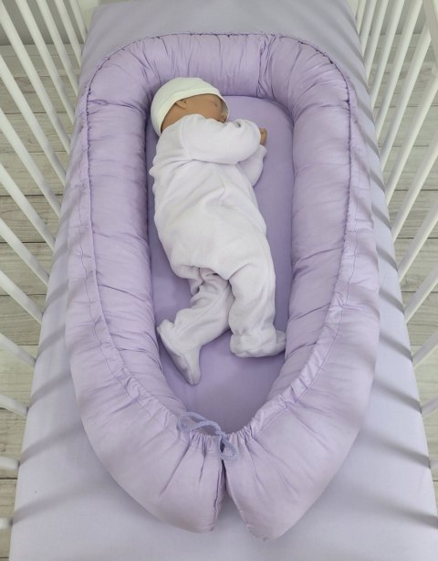 My Sweet Baby Kokon niemowlęcy dwustronny kojec otulacz Premium MY SWEET BABY- fioletowy