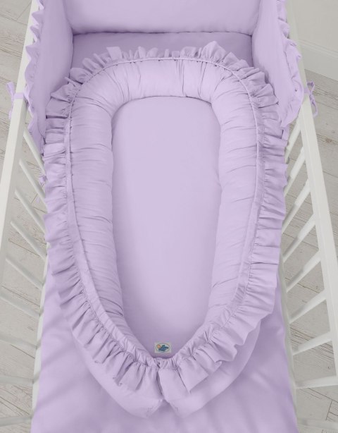 My Sweet Baby Kokon niemowlęcy kojec otulacz Premium z falbanką MY SWEET BABY- fioletowy
