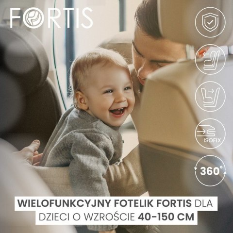 CARETERO FOTELIK FORTIS I-SIZE GRAPHITE (40-150)