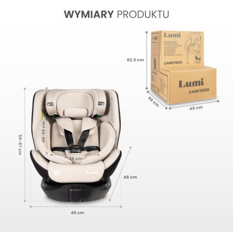 CARETERO FOTELIK LUMI I-SIZE DARK GREY (40-150)