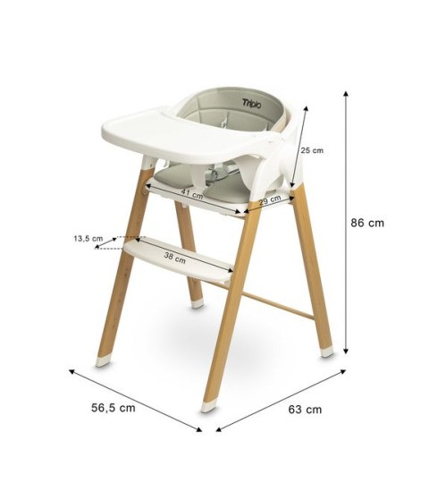 CARETERO KRZESEŁKO DO KARMIENIA 3W1 TRIPLO BEIGE