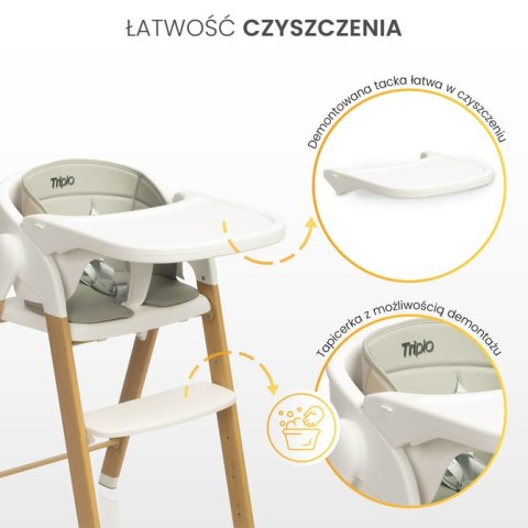 CARETERO KRZESEŁKO DO KARMIENIA 3W1 TRIPLO GREY