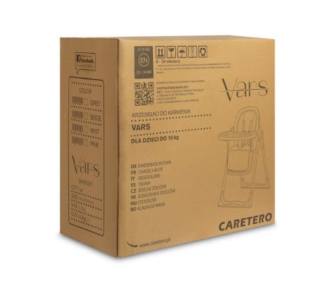 CARETERO KRZESEŁKO DO KARMIENIA VARS GREY
