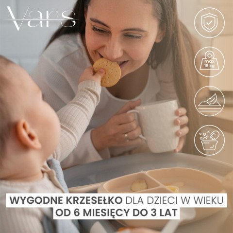 CARETERO KRZESEŁKO DO KARMIENIA VARS GREY