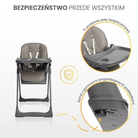 CARETERO KRZESEŁKO DO KARMIENIA VARS GREY