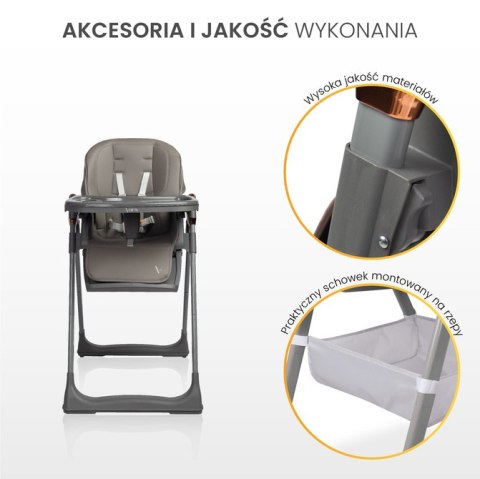 CARETERO KRZESEŁKO DO KARMIENIA VARS GREY