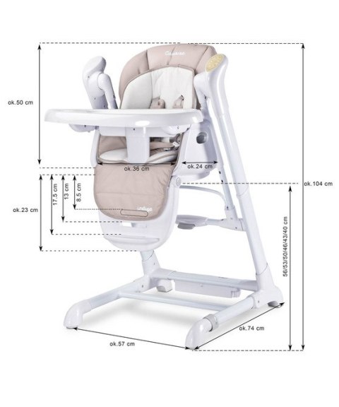 CARETERO KRZESEŁKO + HUŚTAWKA INDIGO BLACK GREEN