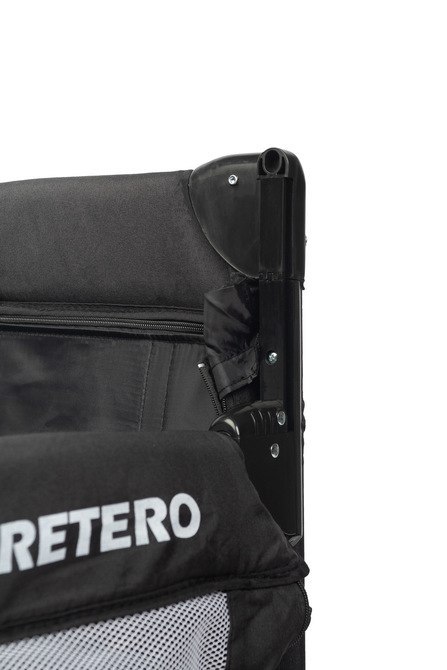 CARETERO ŁÓŻECZKO TURYSTYCZNE ESTI Z OPUSZCZANYM BOKIEM BLACK