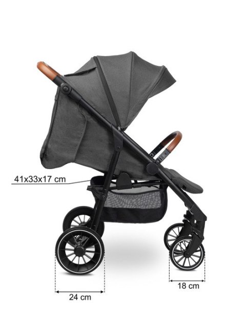 CARETERO WÓZEK SPACEROWY ELMA DARK GREY
