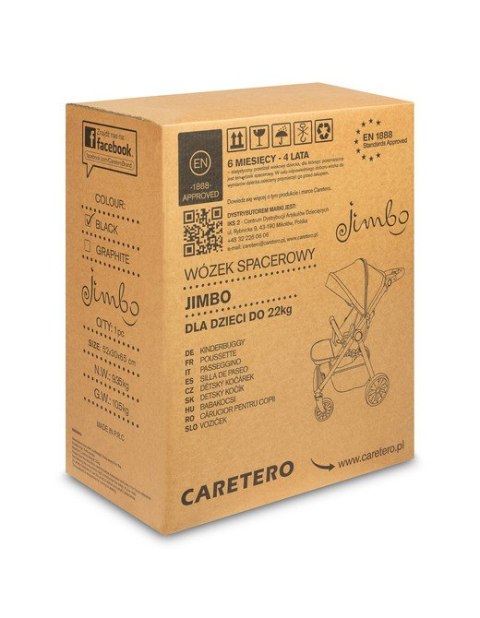 CARETERO WÓZEK SPACEROWY JIMBO BLACK