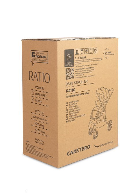 CARETERO WÓZEK SPACEROWY RATIO BLACK