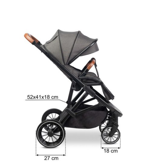 CARETERO WÓZEK SPACEROWY RATIO DARK GREY