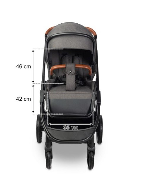 CARETERO WÓZEK SPACEROWY RATIO DARK GREY