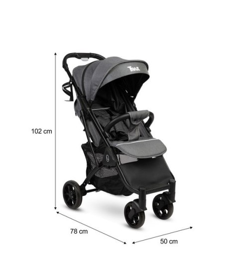 CARETERO WÓZEK SPACEROWY TRAIL BLACK