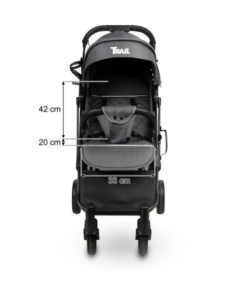 CARETERO WÓZEK SPACEROWY TRAIL BLACK