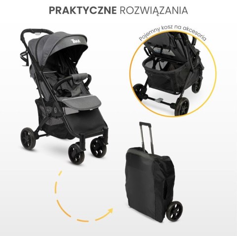 CARETERO WÓZEK SPACEROWY TRAIL BLACK