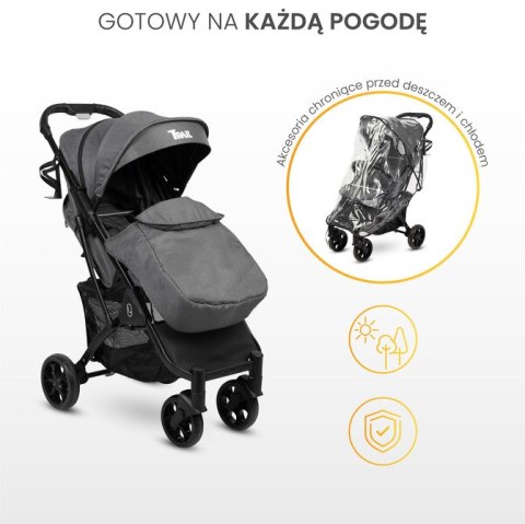 CARETERO WÓZEK SPACEROWY TRAIL BLACK