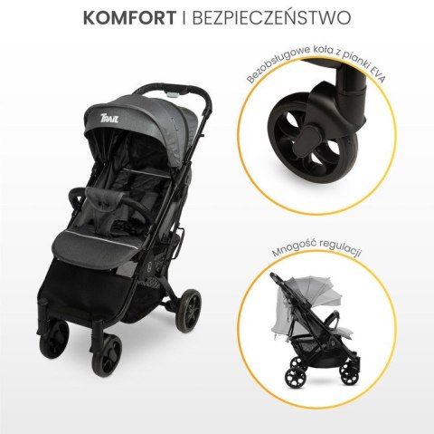 CARETERO WÓZEK SPACEROWY TRAIL GRAPHITE