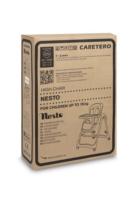 CARETERO KRZESEŁKO DO KARMIENIA NESTO GREY