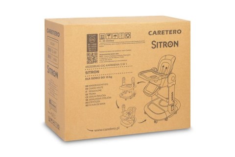 CARETERO KRZESEŁKO DO KARMIENIA SITRON GREY