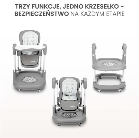 CARETERO KRZESEŁKO DO KARMIENIA SITRON GREY