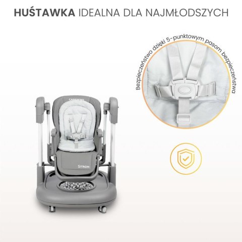 CARETERO KRZESEŁKO DO KARMIENIA SITRON GREY