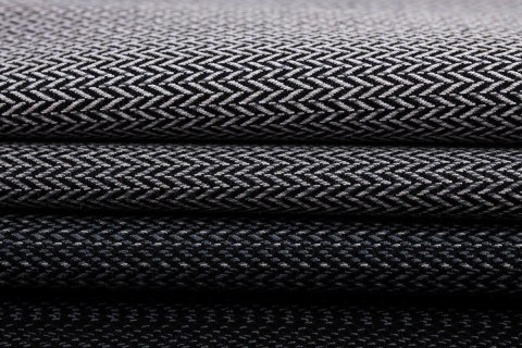 Chusta kółkowa, splot jodełkowy, ramię bez zakładek (100% bawełna) - MAŁA JODEŁKA OMBRE SZARY - standard 1.8m