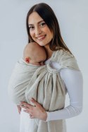 Chusta kółkowa, splot skośno-krzyżowy (50% bawełna, 25% konopie, 25% lyocell), ramię bez zakładek - MARSHMALLOW - standard 1.8m