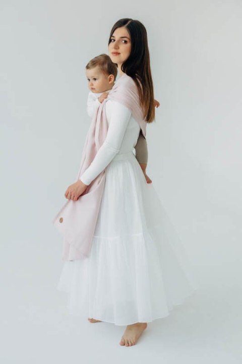 Chusta kółkowa, splot skośno-krzyżowy, (50% bawełna, 50% wiskoza bambusowa), ramię bez zakładek - MARSHMALLOW - standard 1.8m