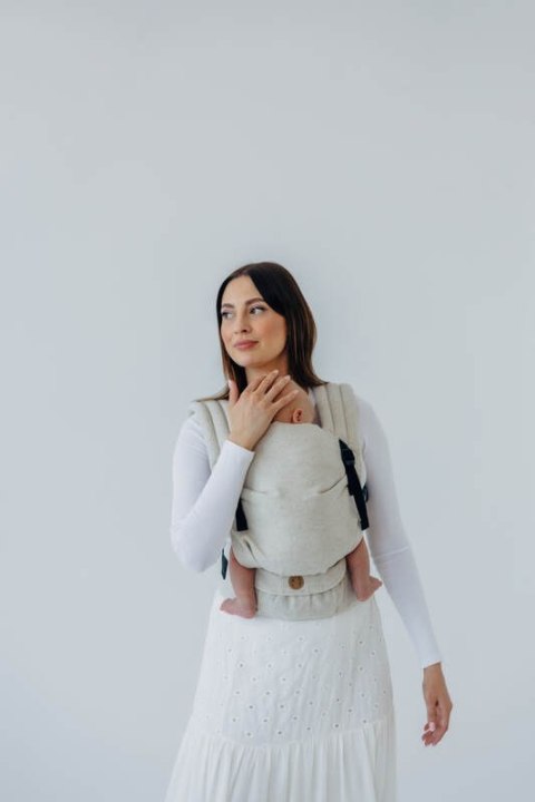 Nosidełko LennyLight z tkaniny skośno-krzyżowej (50% bawełna, 25% konopie, 25% lyocell), rozmiar standard - AIRY