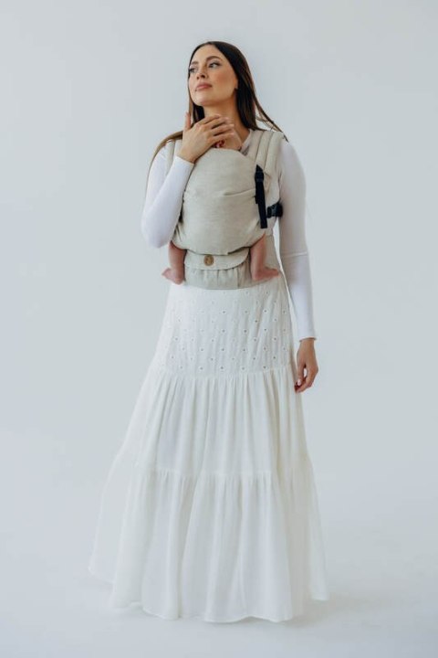 Nosidełko LennyLight z tkaniny skośno-krzyżowej (50% bawełna, 25% konopie, 25% lyocell), rozmiar standard - AIRY