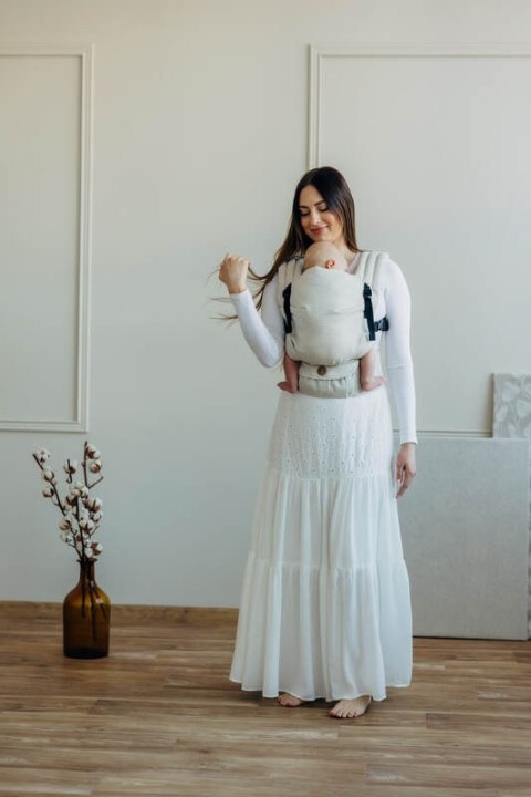 Nosidełko LennyLight z tkaniny skośno-krzyżowej (50% bawełna, 25% konopie, 25% lyocell), rozmiar standard - AIRY