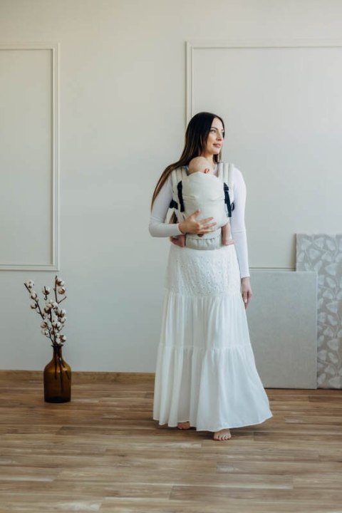 Nosidełko LennyLight z tkaniny skośno-krzyżowej (50% bawełna, 25% konopie, 25% lyocell), rozmiar standard - AIRY