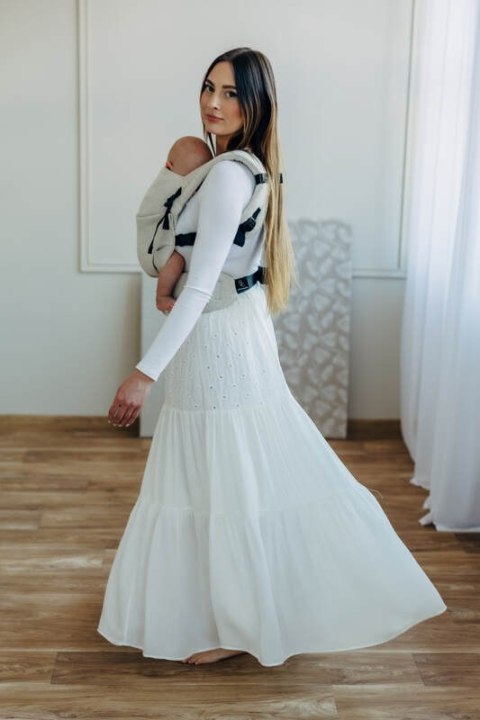 Nosidełko LennyLight z tkaniny skośno-krzyżowej (50% bawełna, 25% konopie, 25% lyocell), rozmiar standard - AIRY