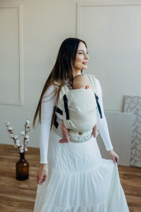 Nosidełko LennyLight z tkaniny skośno-krzyżowej (50% bawełna, 25% konopie, 25% lyocell), rozmiar standard - AIRY