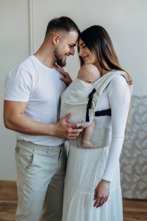 Nosidełko LennyLight z tkaniny skośno-krzyżowej (50% bawełna, 25% konopie, 25% lyocell), rozmiar standard - AIRY