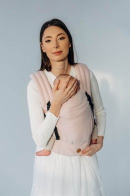 Nosidełko LennyLight z tkaniny skośno-krzyżowej (50% bawełna, 50% wiskoza bambusowa), rozmiar standard - MARSHMALLOW