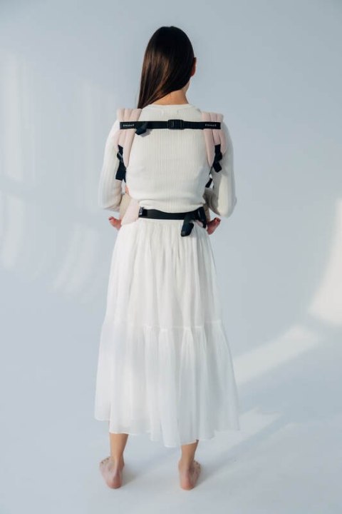 Nosidełko LennyLight z tkaniny skośno-krzyżowej (50% bawełna, 50% wiskoza bambusowa), rozmiar standard - MARSHMALLOW