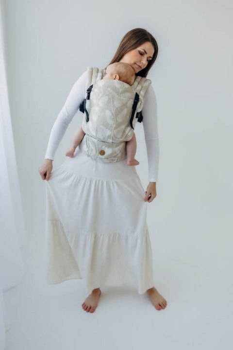 Nosidełko LennyLight z tkaniny żakardowej (50% bawełna, 25%konopie, 25% lyocell) , rozmiar standard - VIRIDIFLORA - CONNECT