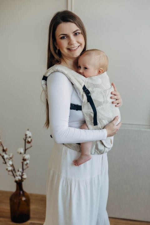 Nosidełko LennyLight z tkaniny żakardowej (50% bawełna, 25%konopie, 25% lyocell) , rozmiar standard - VIRIDIFLORA - CONNECT