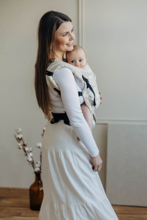 Nosidełko LennyLight z tkaniny żakardowej (50% bawełna, 25%konopie, 25% lyocell) , rozmiar standard - VIRIDIFLORA - CONNECT