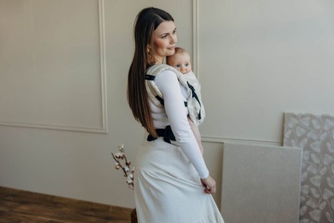 Nosidełko LennyLight z tkaniny żakardowej (50% bawełna, 25%konopie, 25% lyocell) , rozmiar standard - VIRIDIFLORA - CONNECT