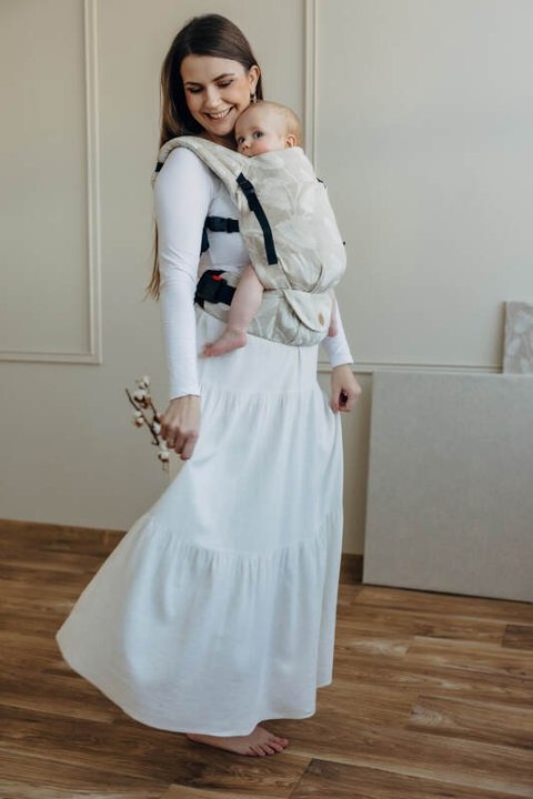 Nosidełko LennyLight z tkaniny żakardowej (50% bawełna, 25%konopie, 25% lyocell) , rozmiar standard - VIRIDIFLORA - CONNECT