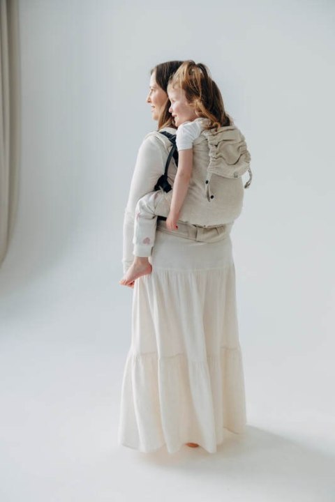 Nosidełko LennyPreschool z tkaniny skośno-krzyżowej (50% bawełna, 25% konopie, 25% lyocell), rozmiar preschool - AIRY