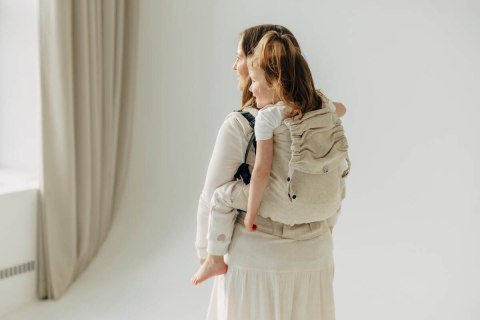 Nosidełko LennyPreschool z tkaniny skośno-krzyżowej (50% bawełna, 25% konopie, 25% lyocell), rozmiar preschool - AIRY