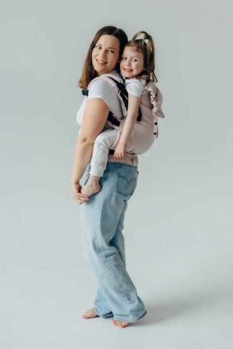 Nosidełko LennyPreschool z tkaniny skośno-krzyżowej (50% bawełna, 50% wiskoza bambusowa), rozmiar preschool - MARSHMALLOW