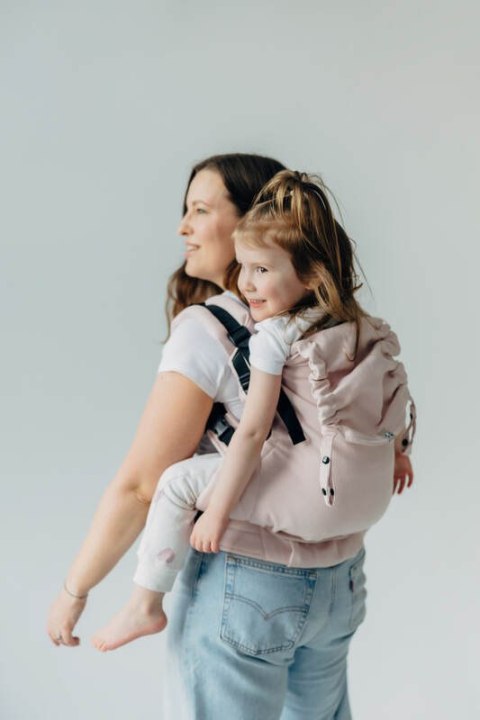 Nosidełko LennyPreschool z tkaniny skośno-krzyżowej (50% bawełna, 50% wiskoza bambusowa), rozmiar preschool - MARSHMALLOW