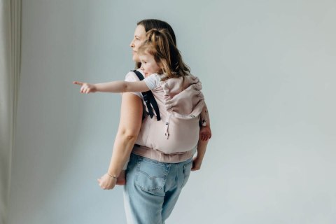 Nosidełko LennyPreschool z tkaniny skośno-krzyżowej (50% bawełna, 50% wiskoza bambusowa), rozmiar preschool - MARSHMALLOW